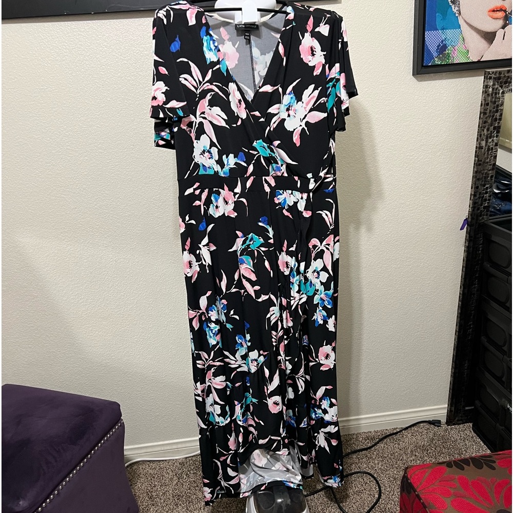 EUC Lane Bryant size 18/20 maxi dress tropical flowers